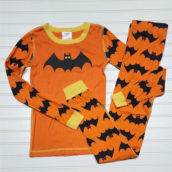 Hanna Andersson Kids Halloween Bat Long John Pajama Set - Picture 1 of 8
